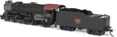 Broadway Limited Imports N Scale USRA Heavy Mikado Locomotive, CBQ (FWD) 451 with Paragon4 Sound/DC/DCC, 10050 in Kuwait