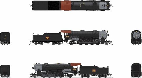 Broadway Limited Imports N Scale USRA Heavy Mikado Locomotive, CBQ (FWD) 451 with Paragon4 Sound/DC/DCC, 10050 in Kuwait