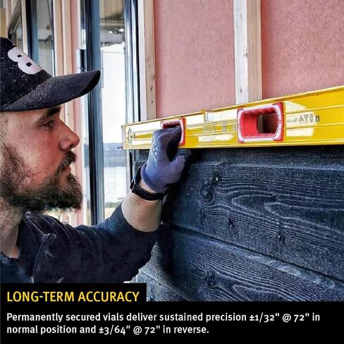 Stabila 37816 مجموعة مستوى شعاع صندوق الألومنيوم 48 بوصة و16 بوصة، أصفر in Kuwait