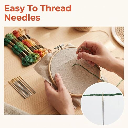 24 Skeins Sashiko Thread, 16 Pcs Sashiko Needles in Kuwait