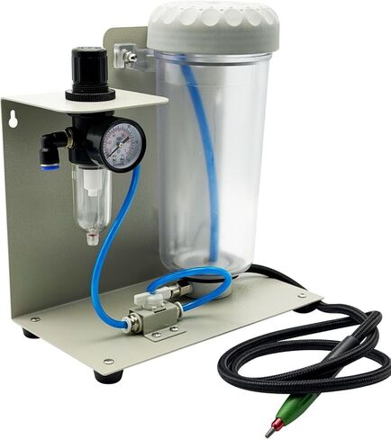 Jewelry Compact Surface Texturing Tool with Metal Construction Transparent Viewing Chamber Manual Pressure Adjustment Gauge for Detailed Work on Precious Metals Suitable for Craft Projects in Kuwait