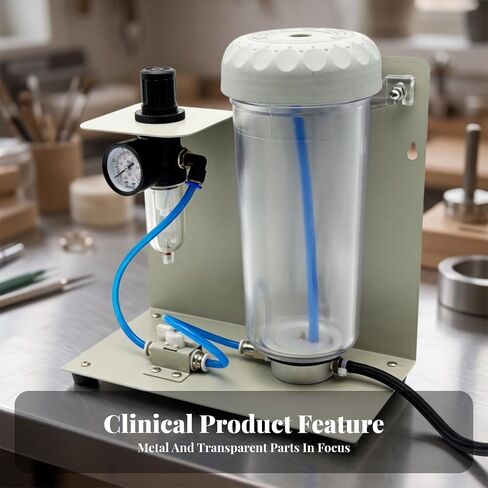 Jewelry Compact Surface Texturing Tool with Metal Construction Transparent Viewing Chamber Manual Pressure Adjustment Gauge for Detailed Work on Precious Metals Suitable for Craft Projects in Kuwait