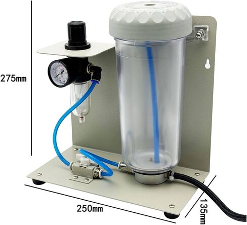 Jewelry Benchtop Etching Device with Stable Metal Frame Transparent 1000 Ml Media Barrel Air Pressure Regulator for Smooth Matte Textures on Small Accessories Suitable for Jewelry Repair Shops in Kuwait