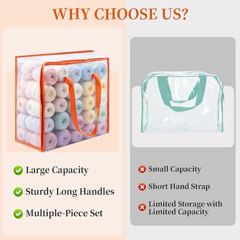 4 Packs Yarn Storage Bags,17 x 15 x 8 Inch in Kuwait