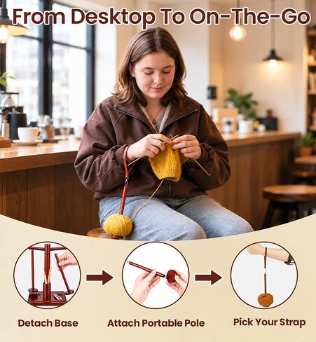 2-in-1 Magnetic Yarn Holder for Crocheting and Knitting in Saudi Arabia