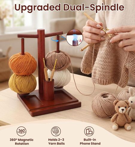 2-in-1 Magnetic Yarn Holder for Crocheting and Knitting in Saudi Arabia