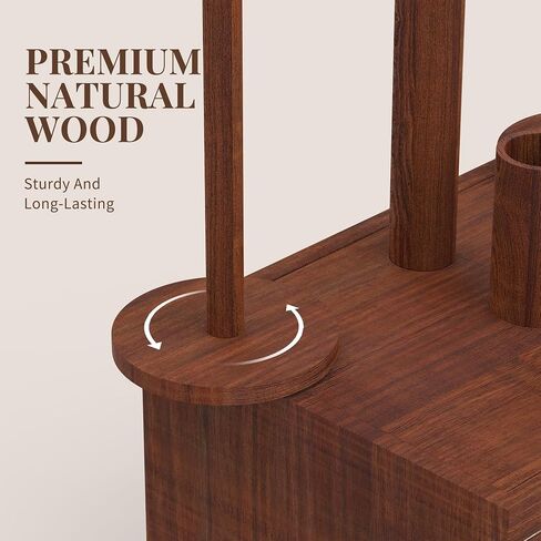 GloTika Wooden Yarn Holder with Double Drawer and 2 Magnetic Spindles in Kuwait