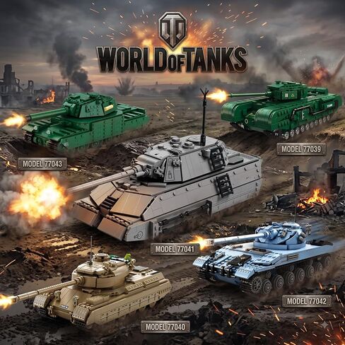 Reobrix Taschenratte Building Blocks Tank Model, Collectible Military Kit in Kuwait
