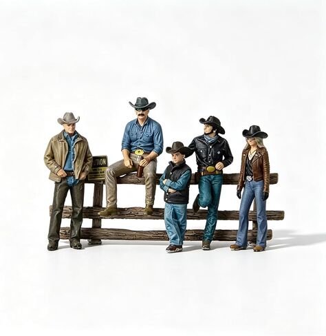 CRAFTLZ 1/64 Scale Figures Set, American Western Cowboy Characters in Kuwait