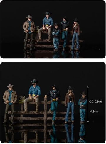 CRAFTLZ 1/64 Scale Figures Set, American Western Cowboy Characters in Kuwait