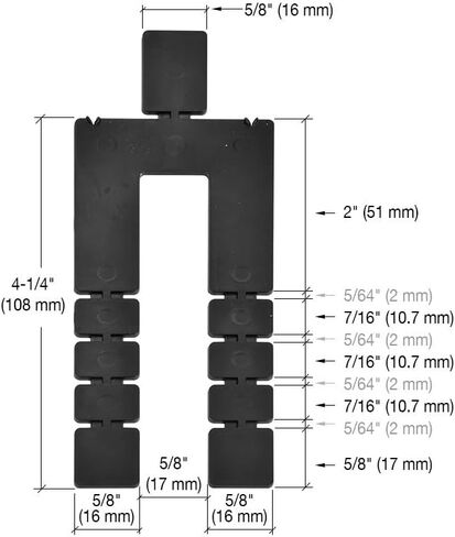 حشوات Shimstack مقاس 1/16 بوصة × 3-1/2 بوصة من CRL - علبة بها 1000 قطعة in Kuwait
