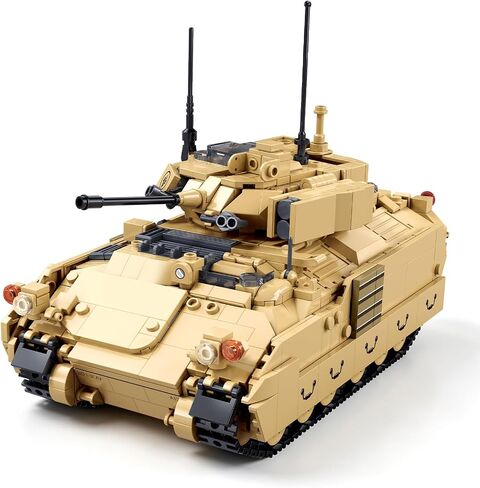 Sluban M3A3 Bradley Infantry Fighting Vehicle Building Blocks Set, 905 PCS Military Armored Vehicle Model Kit, Bradley Tank Building Kit Construction Toy Gift for Adults in Kuwait