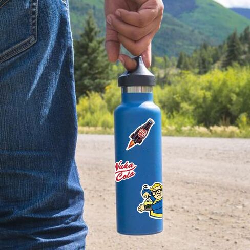 50Pcs Fallout Game Stickers for Water Bottle, Cool Cartoon Waterproof Vinyl Stickers for Adult Teen Girl Kids Laptop Skateboard Bike Guitar Laggage Travel Case Helmet Notebook Scrapbook in Kuwait