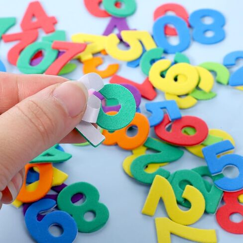 260PCS Numbers Foam Stickers, Self-Adhesive Felt Numbers Self Adhesive 1-9 Number Alphabet Sticker, Foam Number Stickers for DIY Crafts Scrapbooking Project Party Decorations, Colorful in Kuwait
