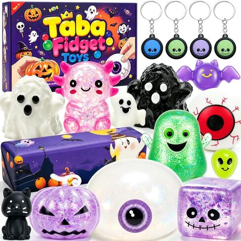 17Pcs Halloween Squishy Toys Kit, Slow Squeeze Squishies Fidget Toys Set in Kuwait