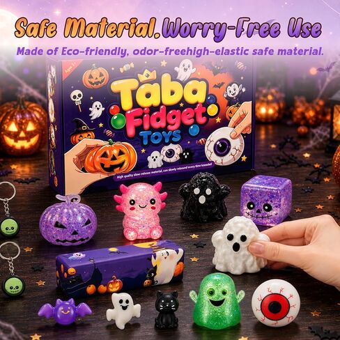 17Pcs Halloween Squishy Toys Kit, Slow Squeeze Squishies Fidget Toys Set in Kuwait