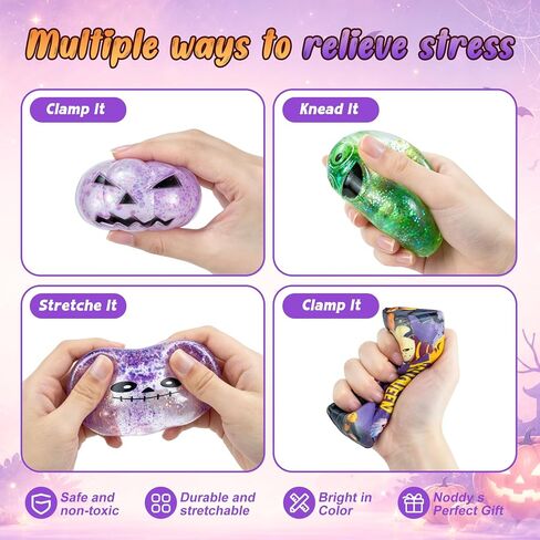 17Pcs Halloween Squishy Toys Kit, Slow Squeeze Squishies Fidget Toys Set in Kuwait