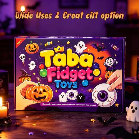 17Pcs Halloween Squishy Toys Kit, Slow Squeeze Squishies Fidget Toys Set in Kuwait