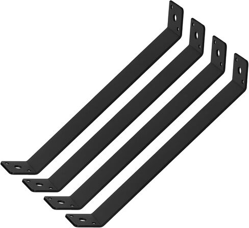 4 Pcs 6 Hole Inside Mount 45-Degree Angle Bracket, 7-1/4''x1-1/2'', Heavy Duty Connector Brace, 45 Degree Angle Knee Braces, Inside Joint for Butt-Join Post and Beam Steel Thickness 3 mm in Kuwait