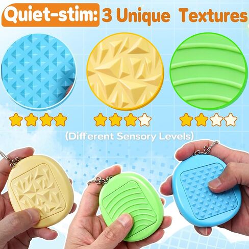 Clicker Bubble Wrap Fidget Toys for Kids 3 Pcs Clicker Keychain Calm Down Corner Supplies Classroom Must Have Pop It Toys ADHD Autism Anxiety Stress Relief Item Special Education Needs Quiet Sensory in Kuwait