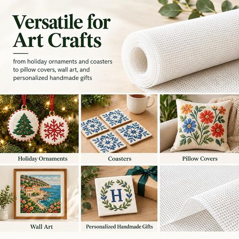 Rolled Needlepoint Canvas 13 Mesh, 20"x17" Blank Cotton Canvas in Kuwait