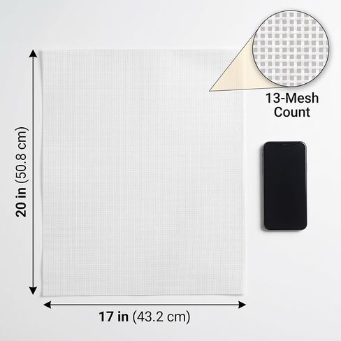 Rolled Needlepoint Canvas 13 Mesh, 20"x17" Blank Cotton Canvas in Kuwait
