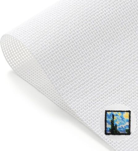 13 Mesh Needlepoint Canvas,20"X18" White Pure Cotton Needlepoint Canvas in Kuwait