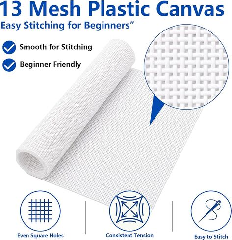 13 Mesh Needlepoint Canvas, 20" x 18" Pure Cotton Blank Canvas in Kuwait