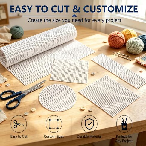 13 Mesh Needlepoint Canvas, 20" x 18" Pure Cotton Blank Canvas in Kuwait
