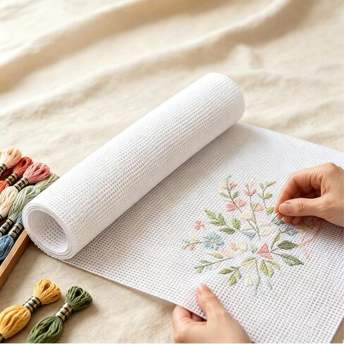 13 Mesh Needlepoint Canvas, 20" x 18" Pure Cotton Blank Canvas in Kuwait