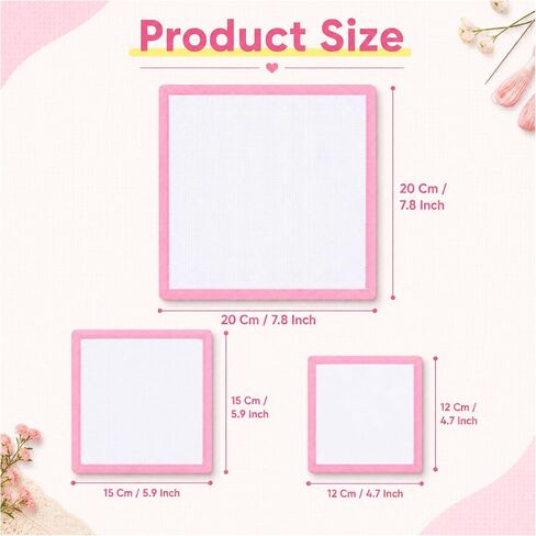 3 Pcs 18 Mesh Needlepoint Canvas, Cotton Blank Self Finishing Needlepoint in Kuwait