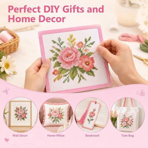 3 Pcs 18 Mesh Needlepoint Canvas, Cotton Blank Self Finishing Needlepoint in Kuwait