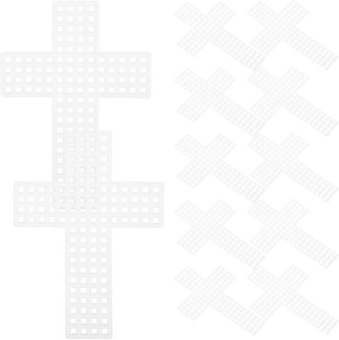 Osaladi 20Pcs Plastic Canvas Mesh Sheets Cross Shaped in Saudi Arabia