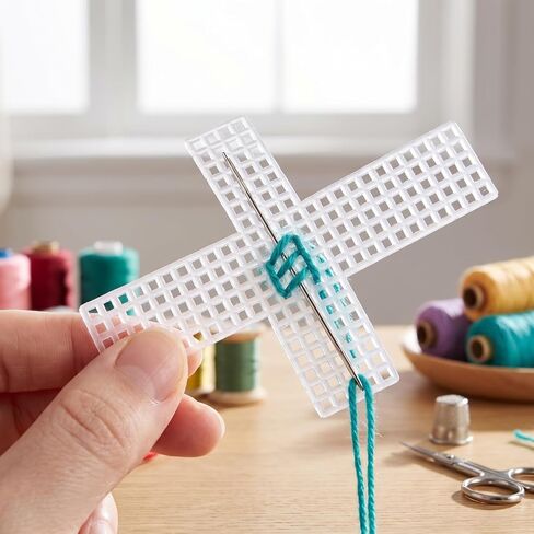 Osaladi 20Pcs Plastic Canvas Mesh Sheets Cross Shaped in Saudi Arabia