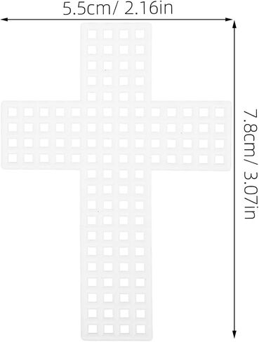 Osaladi 20Pcs Plastic Canvas Mesh Sheets Cross Shaped in Saudi Arabia