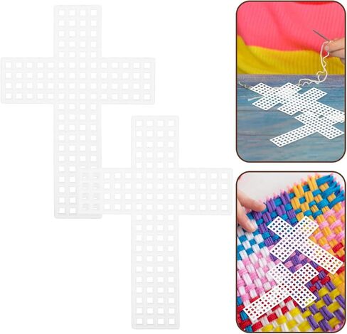Osaladi 20Pcs Plastic Canvas Mesh Sheets Cross Shaped in Saudi Arabia