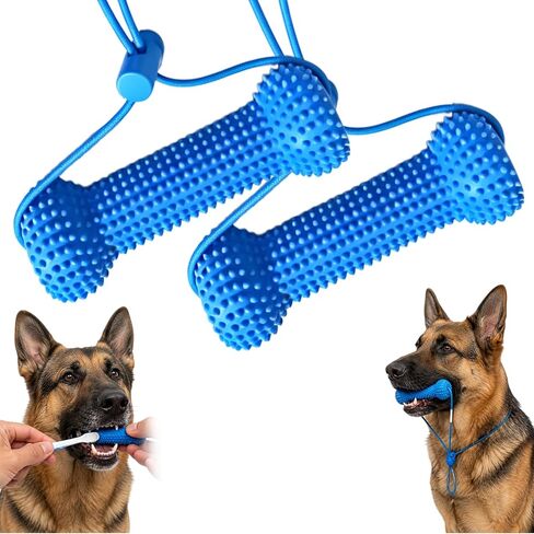 2Pcs Dual-Action Canine Dental Prop,Dog Toys Dual-Action Teeth Cleaning Mouth Prop,Pet Oral Care for Small,Dog Mouth Opener for Medium and Large Dogs for Easier Teeth Brushing in Kuwait