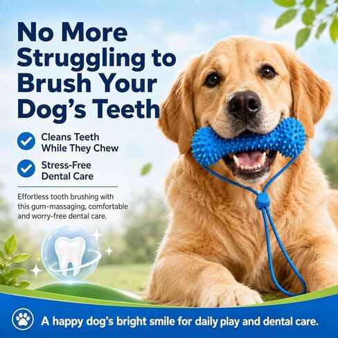 2Pcs Dual-Action Canine Dental Prop,Dog Toys Dual-Action Teeth Cleaning Mouth Prop,Pet Oral Care for Small,Dog Mouth Opener for Medium and Large Dogs for Easier Teeth Brushing in Kuwait