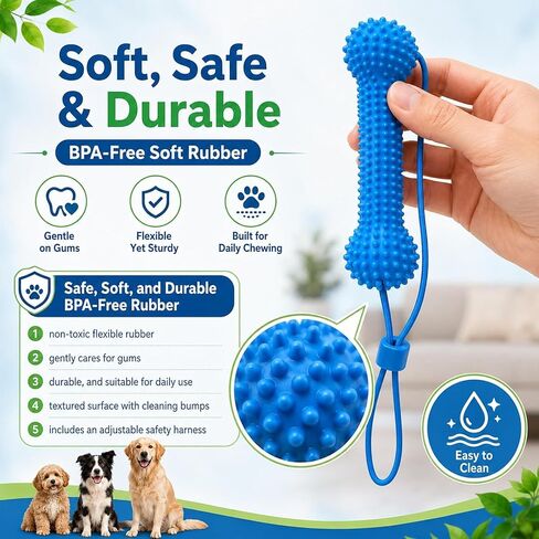 2Pcs Dual-Action Canine Dental Prop,Dog Toys Dual-Action Teeth Cleaning Mouth Prop,Pet Oral Care for Small,Dog Mouth Opener for Medium and Large Dogs for Easier Teeth Brushing in Kuwait