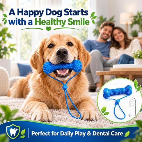 Dual-Action Canine Dental Prop, Dog Dental Chew Toy for Easier Teeth Brushing, Premium Pet Oral Care Accessory，Brushing Toothbrush Tools Care Chew Toys（1PCS） in Kuwait