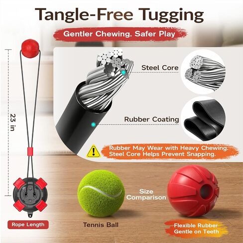 KADTC Suction Cup Dog Tug Toy for Aggressive Chewers, Medium &Large Breeds in Kuwait