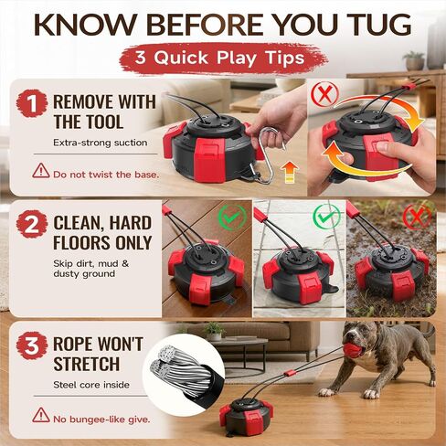 KADTC Suction Cup Dog Tug Toy for Aggressive Chewers, Medium &Large Breeds in Kuwait