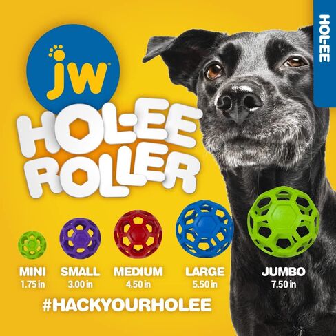 JW Pet HOL-ee Roller Dog Puzzle Ball, XL 7.5in, Natural Rubber in Kuwait