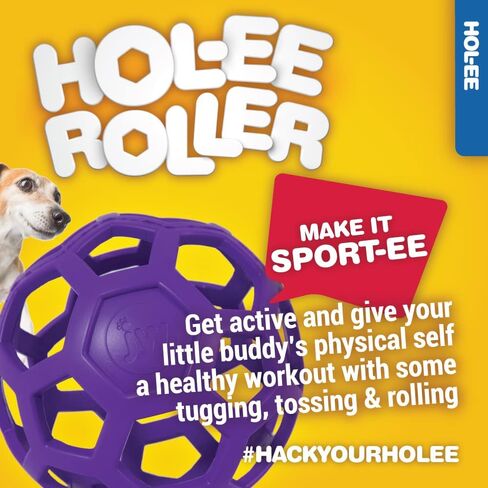 JW Pet HOL-ee Roller Dog Puzzle Ball, XL 7.5in, Natural Rubber in Kuwait
