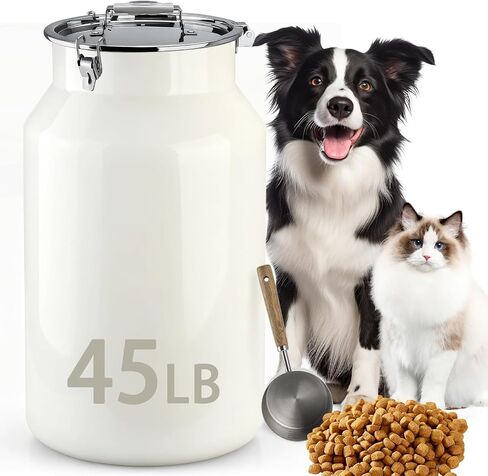 Dog-Cat Food Storage Container 45 lb, Large Stainless Steel Bin in Kuwait