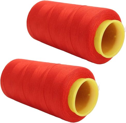Omabeta Serger Thread Red Durable Polyester Thread 2PCS for Daily Quilting Sewing Projects in Kuwait