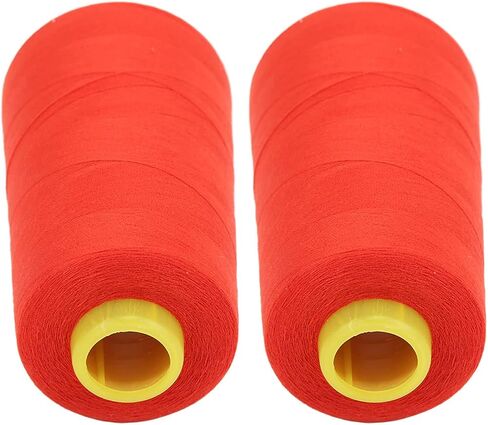 Omabeta Serger Thread Red Durable Polyester Thread 2PCS for Daily Quilting Sewing Projects in Kuwait
