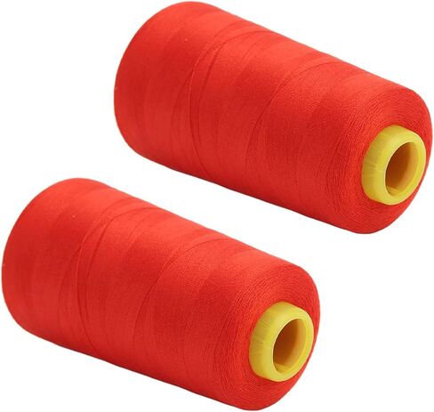 Omabeta Serger Thread Red Durable Polyester Thread 2PCS for Daily Quilting Sewing Projects in Kuwait