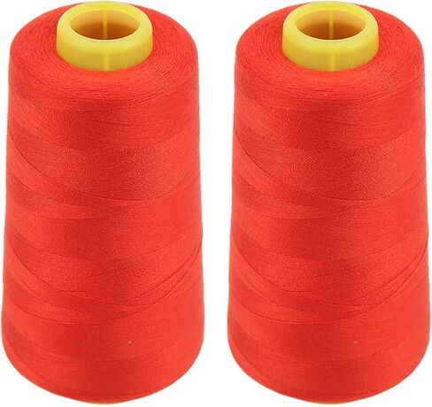 Omabeta Serger Thread Red Durable Polyester Thread 2PCS for Daily Quilting Sewing Projects in Kuwait