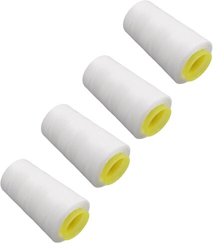 GOWENIC 4Pcs Serger Thread, White Polyester Sewing Thread, Sturdy Durable Wear for Sewing Machine Quilting in Kuwait